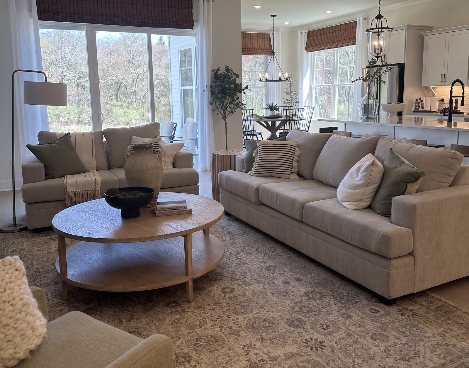 Spotless clean luxury home living room in Fort Myers